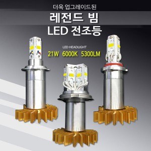 [S라이팅]12~24V공용 HID대용 6000K/5500LM/21W LED전조등 레전드 퍼펙트빔 LED헤드램프 (2ea/1세트) - H7S 타입