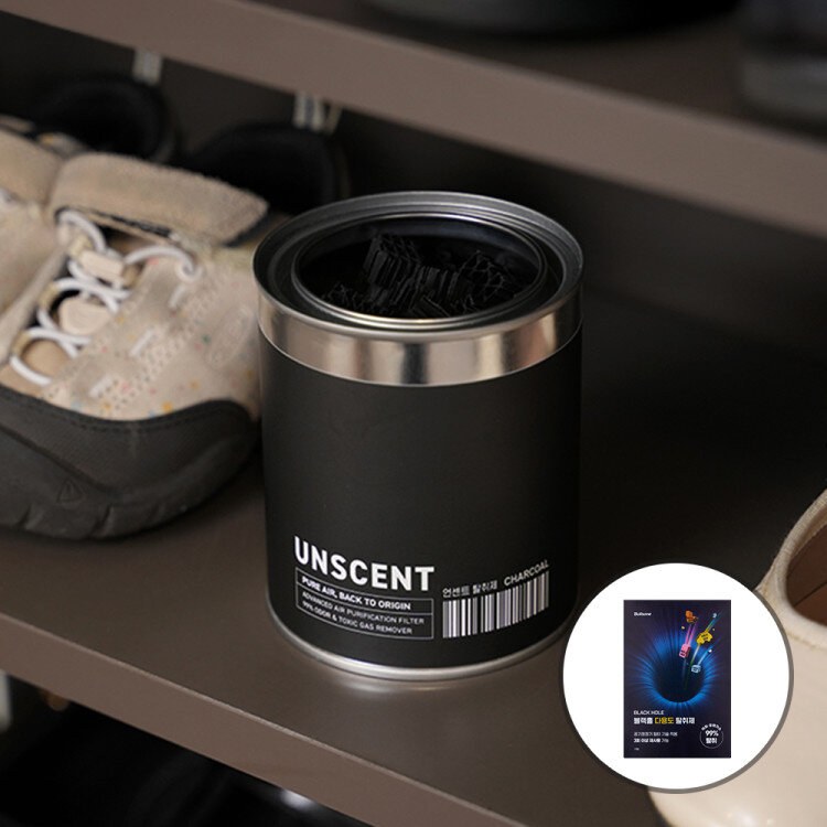 언센트 차콜 탈취제 캔타입 30g