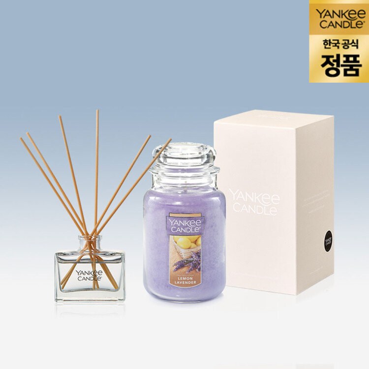 [향기세트] 양키캔들 정품 BEST 향기듀오SET(자캔들(L) + 35ml 디퓨저)/답례품/집들이선물/향기선물