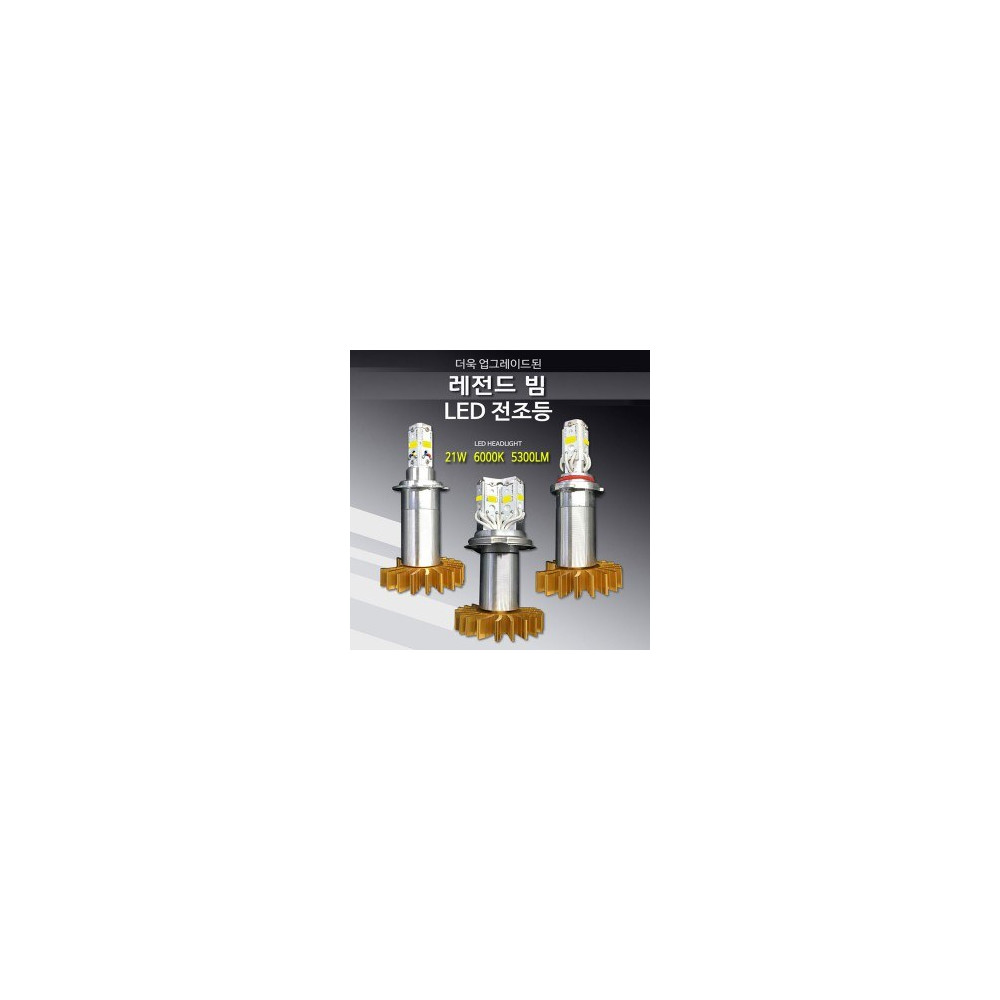 [S라이팅]12~24V공용 HID대용 6000K/5500LM/21W LED전조등 레전드 퍼펙트빔 LED헤드램프 (2ea/1세트) - H7S 타입 사진 1