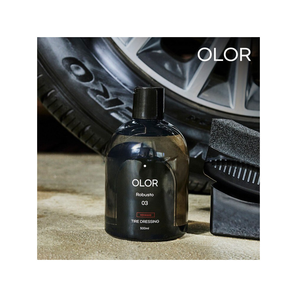 현대모비스 오로르 타이어 광택 코팅제 세정제 500ml 로보스토 세차 자동차 차량용 사진 1