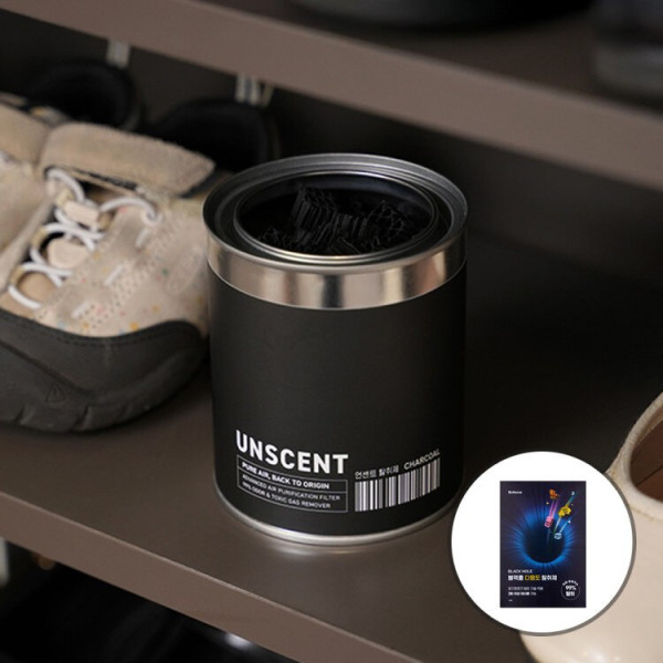 언센트 차콜 탈취제 캔타입 30g