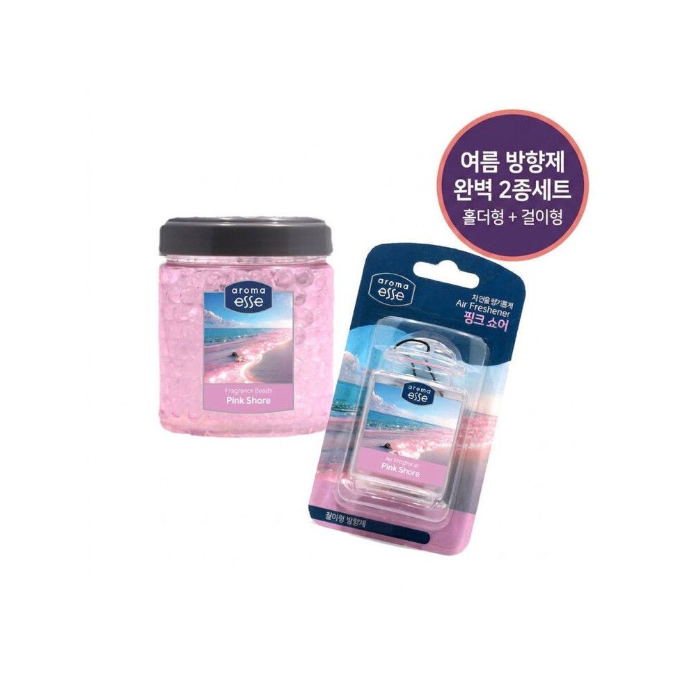 [실속세트] 아로마엣세 걸이형+송풍구형 차량용방향제 2종세트(프래그런스비즈+에어프레셔너) 사진 1