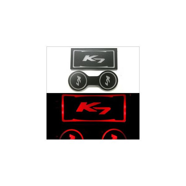 [ZiB2B] K7 전용 LED 컵홀더 콘솔 플레이트,안티스크래치 (2pc) [Zi0758]