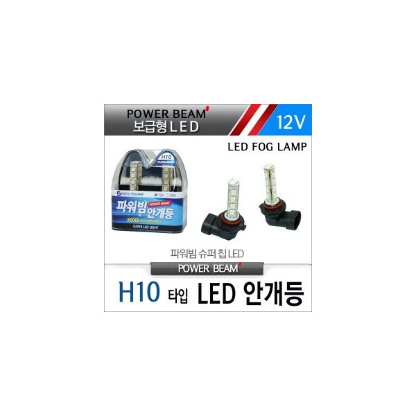 [새일] 파워빔 보급형 LED안개등 (2EA)- H10 타입(12V), LED포그램프