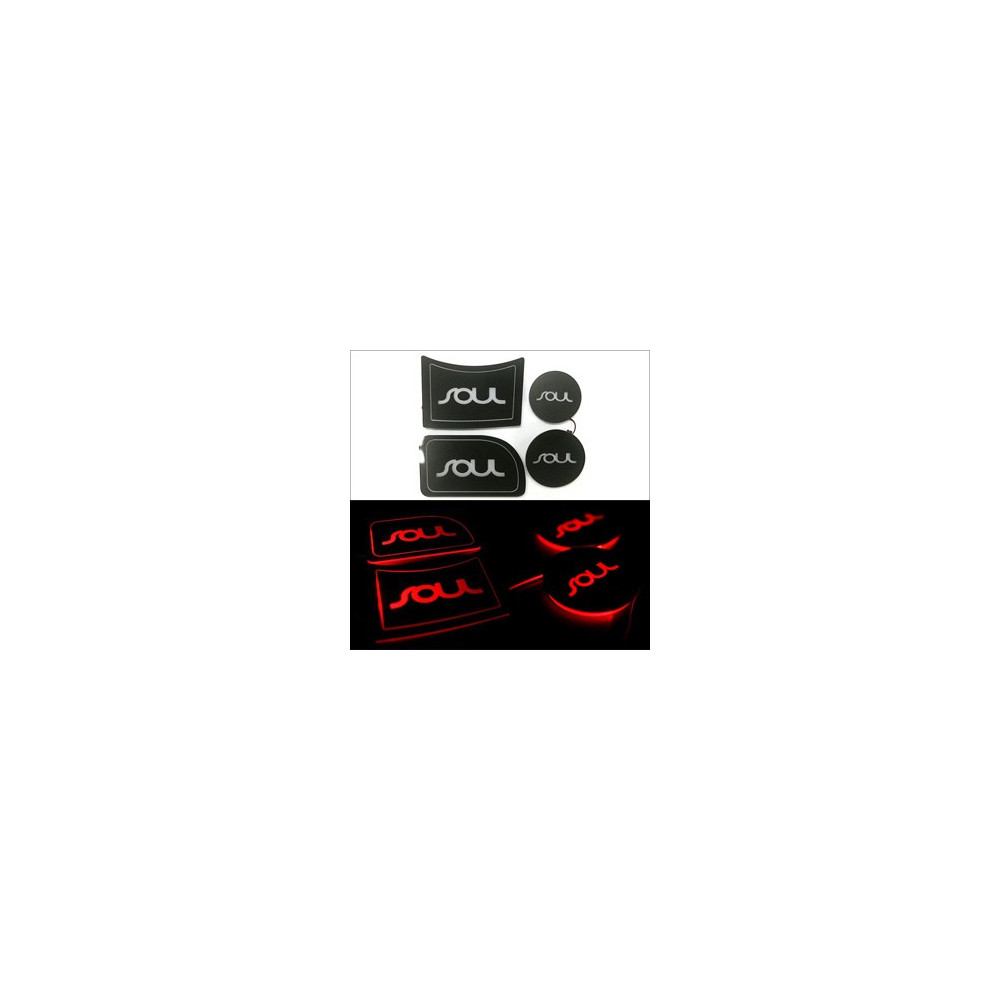 [ZiB2B] 쏘울 전용 LED 컵홀더 콘솔 플레이트,안티스크래치 (3pc) [Zi0751] 사진 1