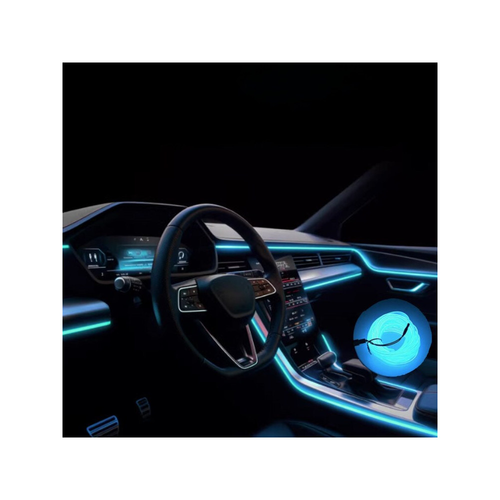 오토크루 차량용 엠비언트 광섬유 DIY LED 무드등 EL와이어 AC-L09 사진 1