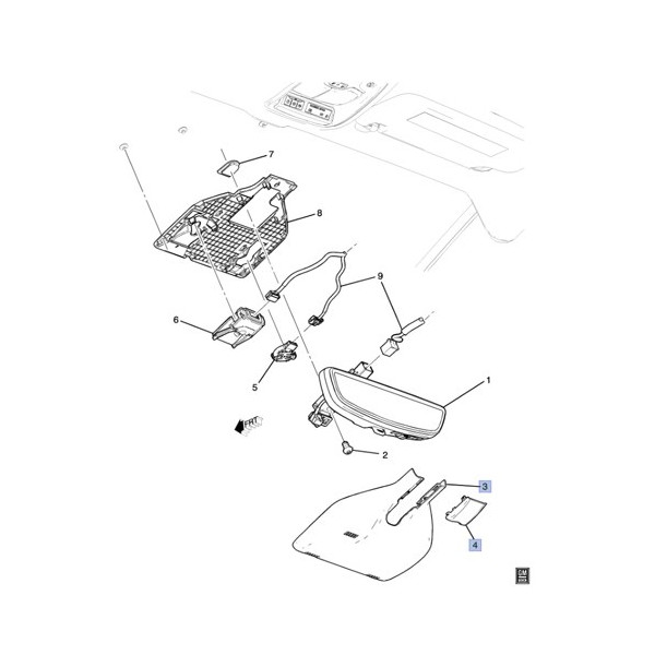 BOLT EUV 룸미러 커버 (품번 P42676501)