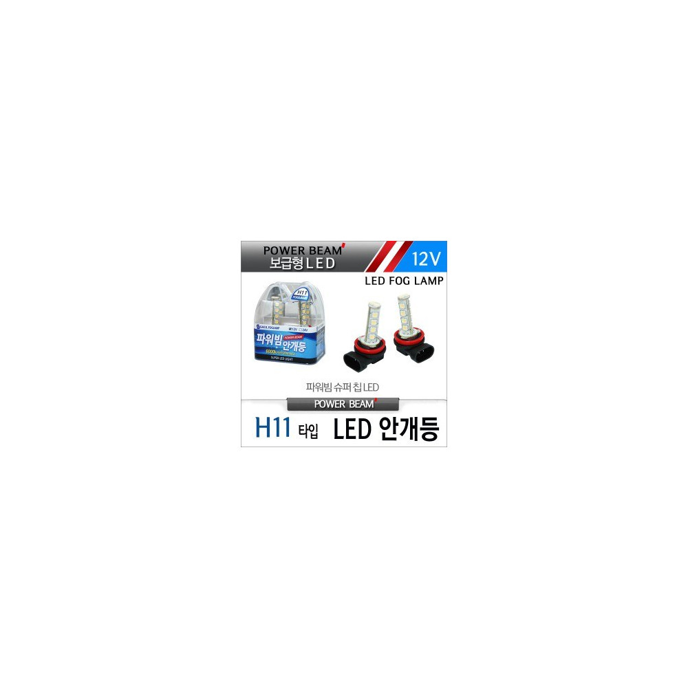 [새일] 파워빔 보급형 LED안개등 (2EA)- H11 타입(12V), LED포그램프 사진 1