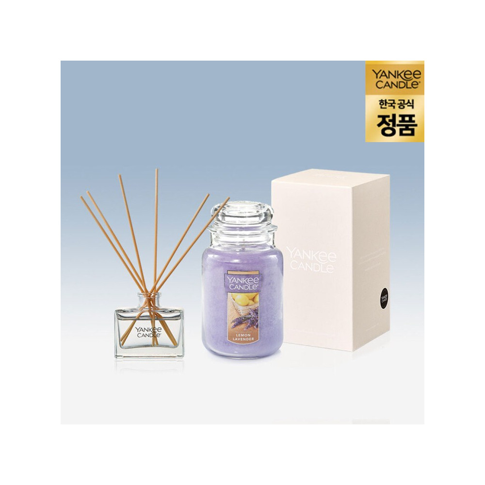 [향기세트] 양키캔들 정품 BEST 향기듀오SET(자캔들(L) + 35ml 디퓨저)/답례품/집들이선물/향기선물 사진 1