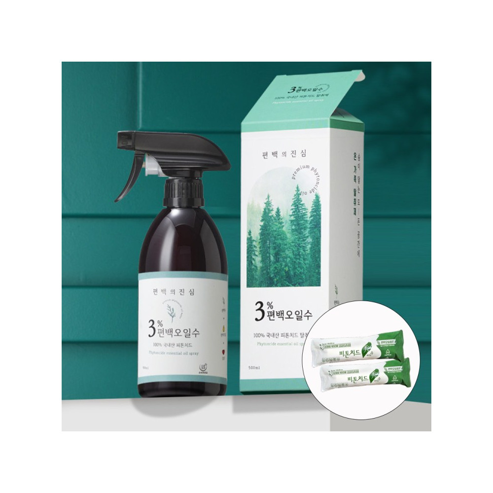 3%편백오일수 피톤치드 다용도 탈취제 500ml + 피톤치드 워터타올 증정 사진 1