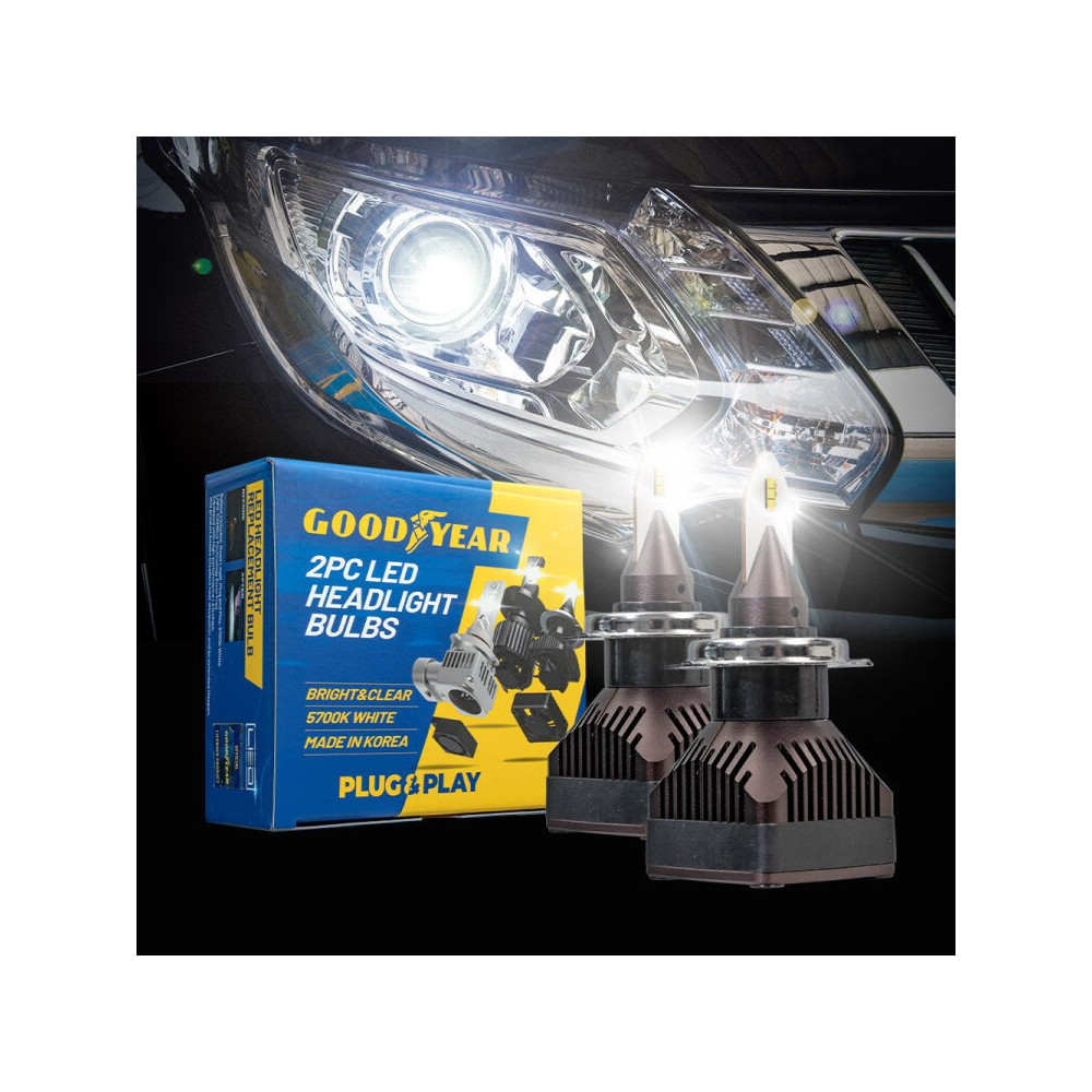 굿이어 2면 H7 LED PIN TYPE 튜닝합법 프로젝션 클리어 전조등 헤드라이트 사진 1
