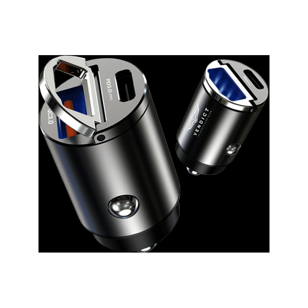 [벤딕트] 차량용 듀얼 고속 충전기 시거잭 매립형 PD QC3.0 미니 VDT-019 사진 1